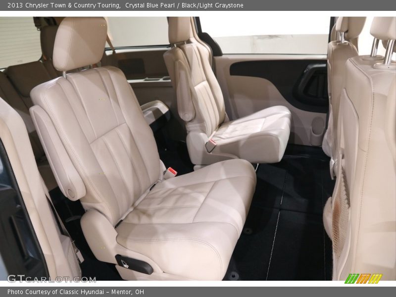 Crystal Blue Pearl / Black/Light Graystone 2013 Chrysler Town & Country Touring