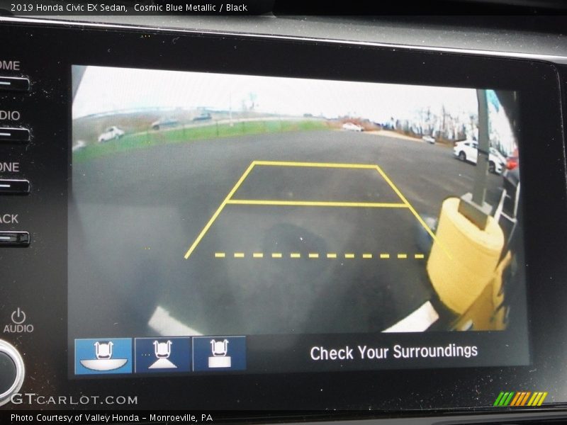 Cosmic Blue Metallic / Black 2019 Honda Civic EX Sedan