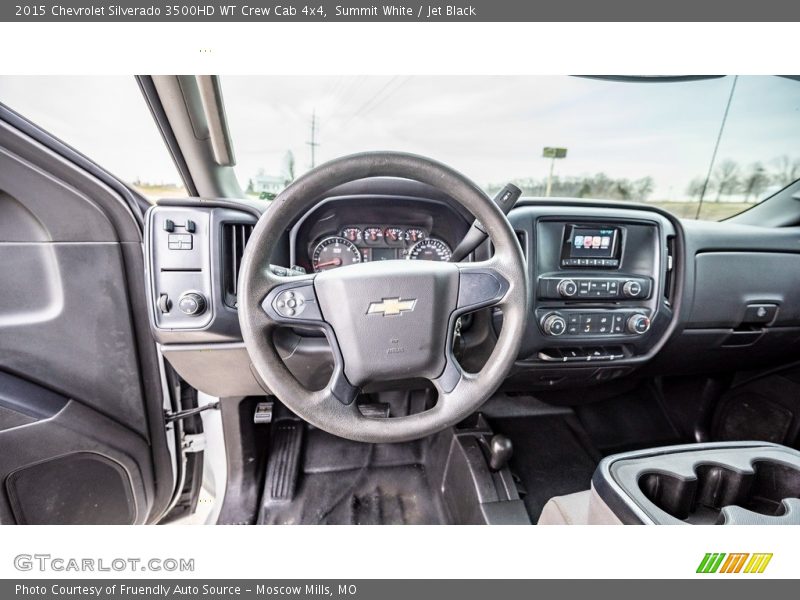Summit White / Jet Black 2015 Chevrolet Silverado 3500HD WT Crew Cab 4x4