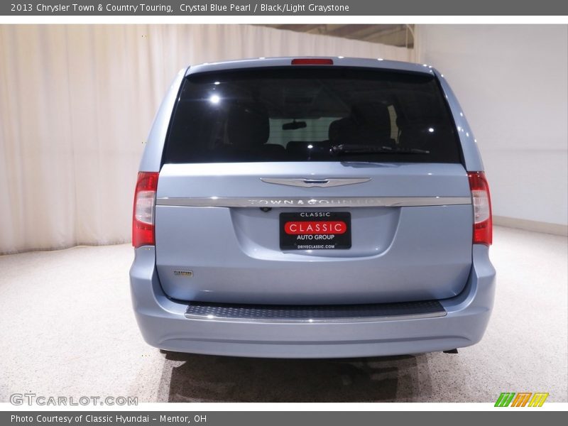 Crystal Blue Pearl / Black/Light Graystone 2013 Chrysler Town & Country Touring