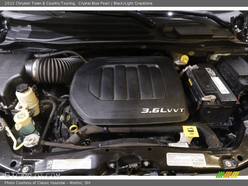 Crystal Blue Pearl / Black/Light Graystone 2013 Chrysler Town & Country Touring
