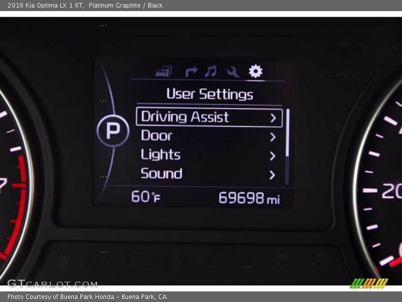 Platinum Graphite / Black 2016 Kia Optima LX 1.6T