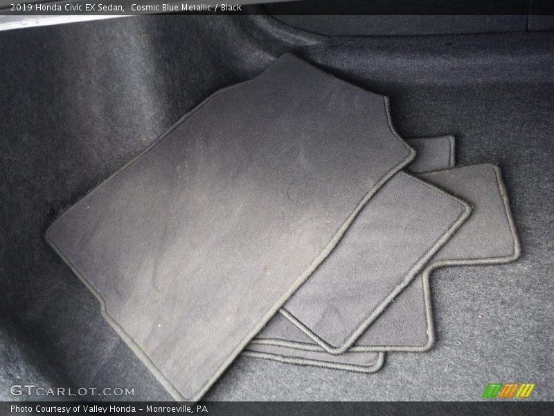 Cosmic Blue Metallic / Black 2019 Honda Civic EX Sedan