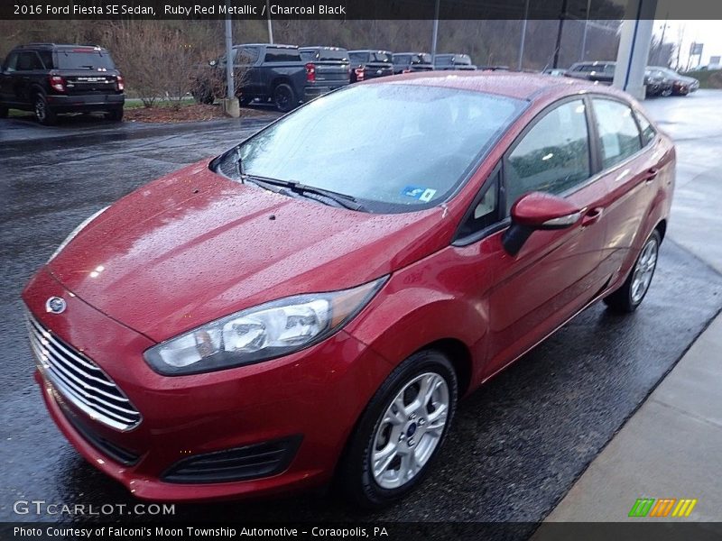 Ruby Red Metallic / Charcoal Black 2016 Ford Fiesta SE Sedan