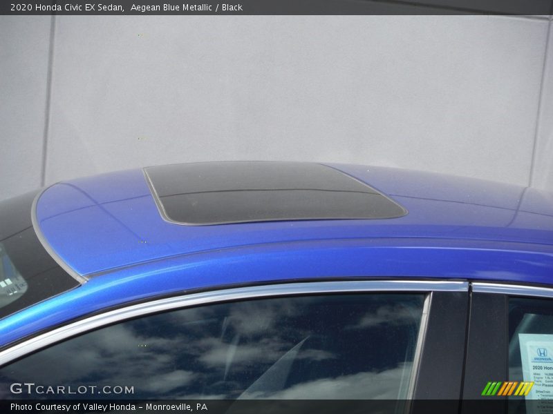 Aegean Blue Metallic / Black 2020 Honda Civic EX Sedan