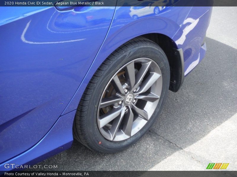 Aegean Blue Metallic / Black 2020 Honda Civic EX Sedan