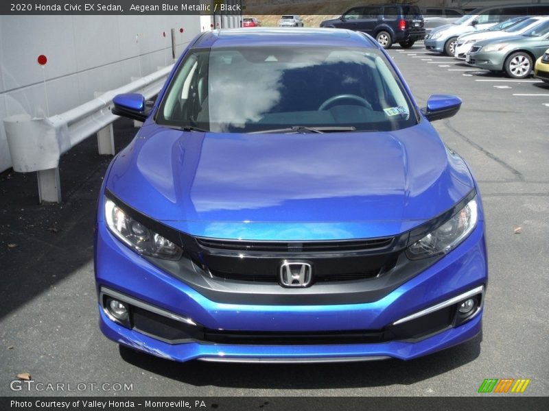 Aegean Blue Metallic / Black 2020 Honda Civic EX Sedan