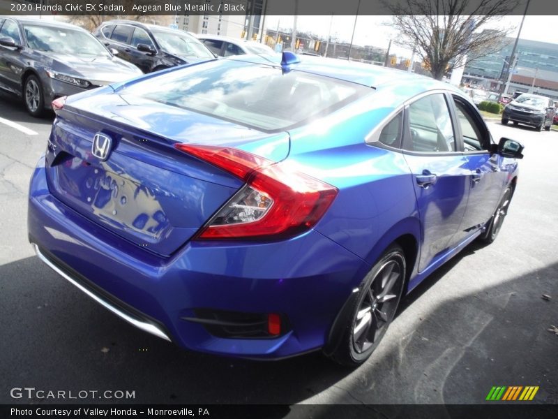 Aegean Blue Metallic / Black 2020 Honda Civic EX Sedan