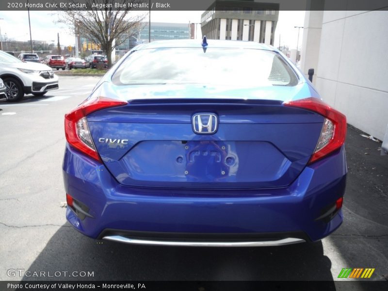 Aegean Blue Metallic / Black 2020 Honda Civic EX Sedan