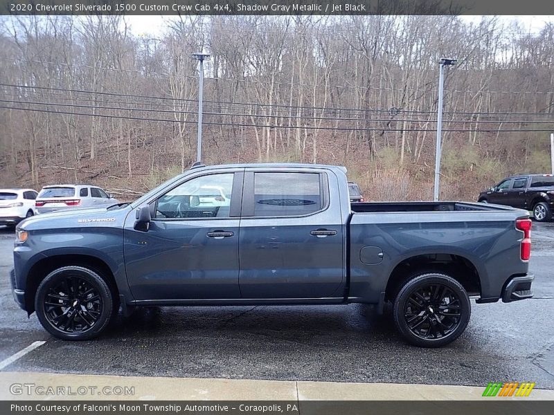 Shadow Gray Metallic / Jet Black 2020 Chevrolet Silverado 1500 Custom Crew Cab 4x4