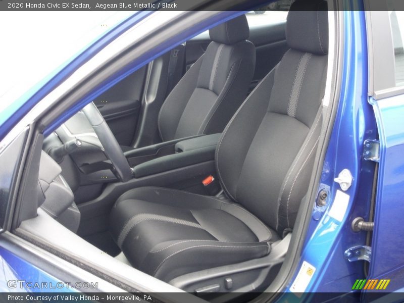 Aegean Blue Metallic / Black 2020 Honda Civic EX Sedan