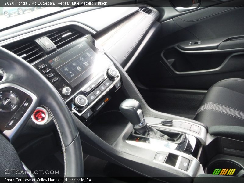 Aegean Blue Metallic / Black 2020 Honda Civic EX Sedan