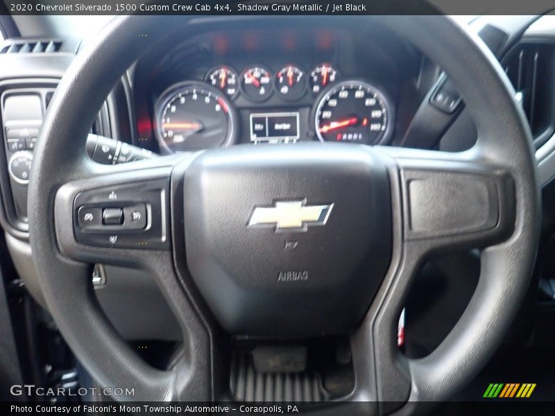 Shadow Gray Metallic / Jet Black 2020 Chevrolet Silverado 1500 Custom Crew Cab 4x4