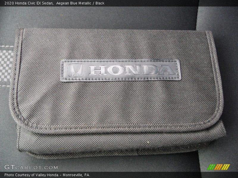 Aegean Blue Metallic / Black 2020 Honda Civic EX Sedan