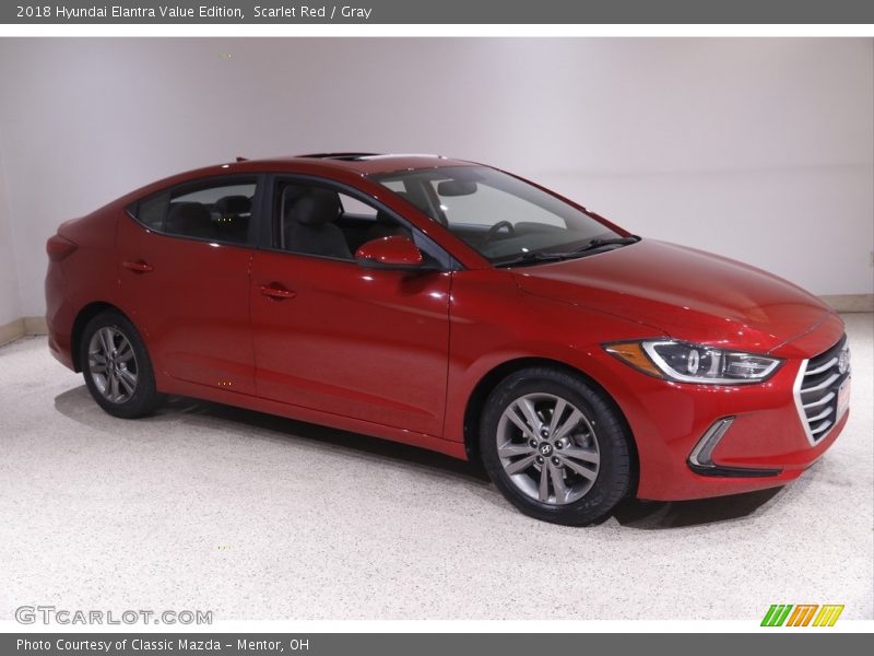 Scarlet Red / Gray 2018 Hyundai Elantra Value Edition