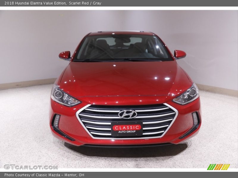 Scarlet Red / Gray 2018 Hyundai Elantra Value Edition