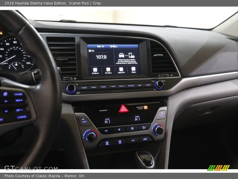 Scarlet Red / Gray 2018 Hyundai Elantra Value Edition