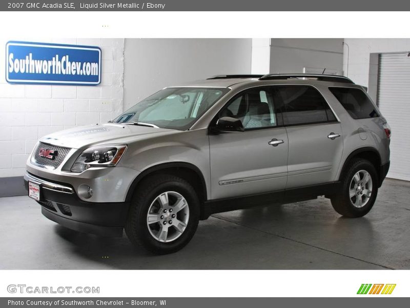 Liquid Silver Metallic / Ebony 2007 GMC Acadia SLE