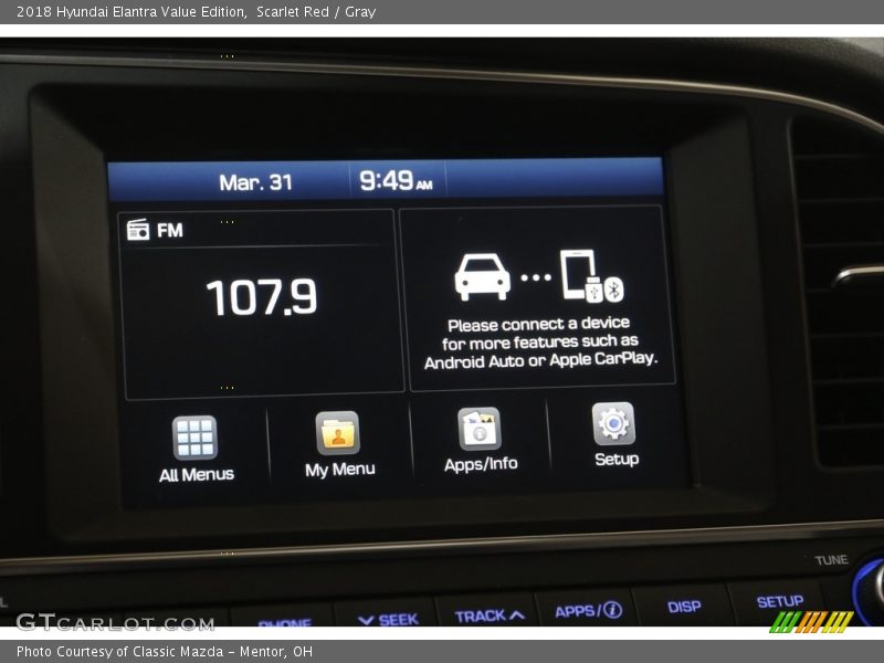 Scarlet Red / Gray 2018 Hyundai Elantra Value Edition