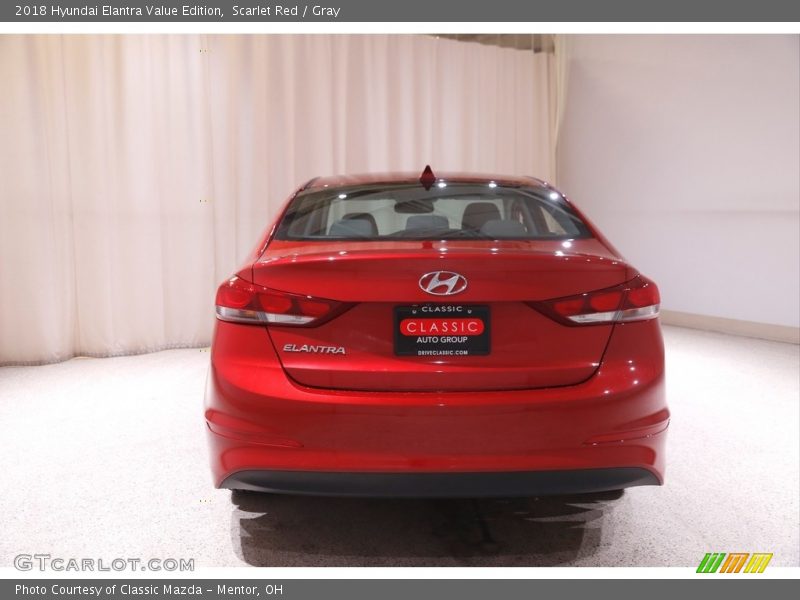 Scarlet Red / Gray 2018 Hyundai Elantra Value Edition
