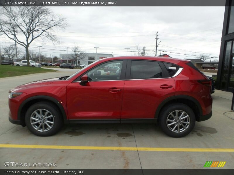 Soul Red Crystal Metallic / Black 2022 Mazda CX-5 S Select AWD