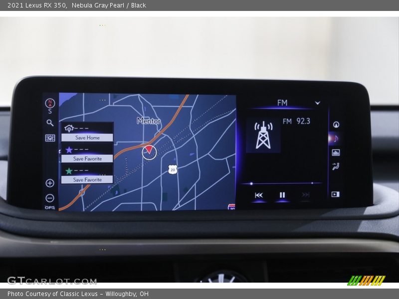 Nebula Gray Pearl / Black 2021 Lexus RX 350
