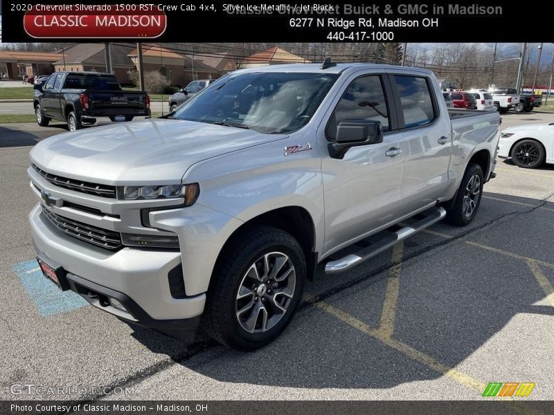 Silver Ice Metallic / Jet Black 2020 Chevrolet Silverado 1500 RST Crew Cab 4x4