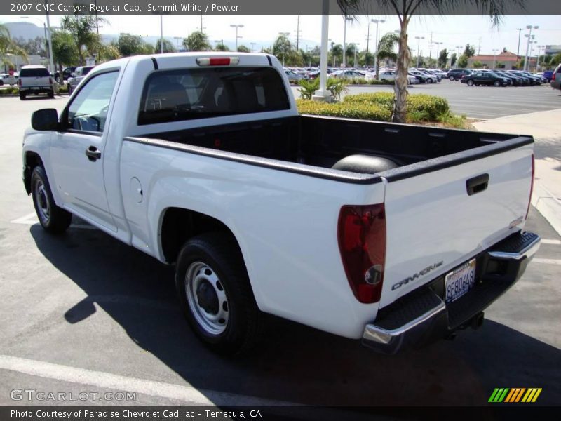 Summit White / Pewter 2007 GMC Canyon Regular Cab