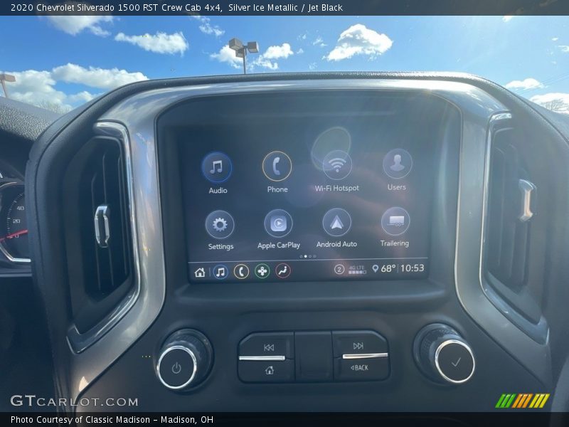 Silver Ice Metallic / Jet Black 2020 Chevrolet Silverado 1500 RST Crew Cab 4x4