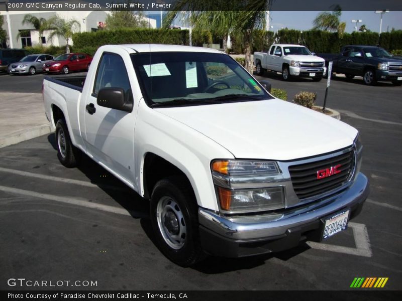 Summit White / Pewter 2007 GMC Canyon Regular Cab