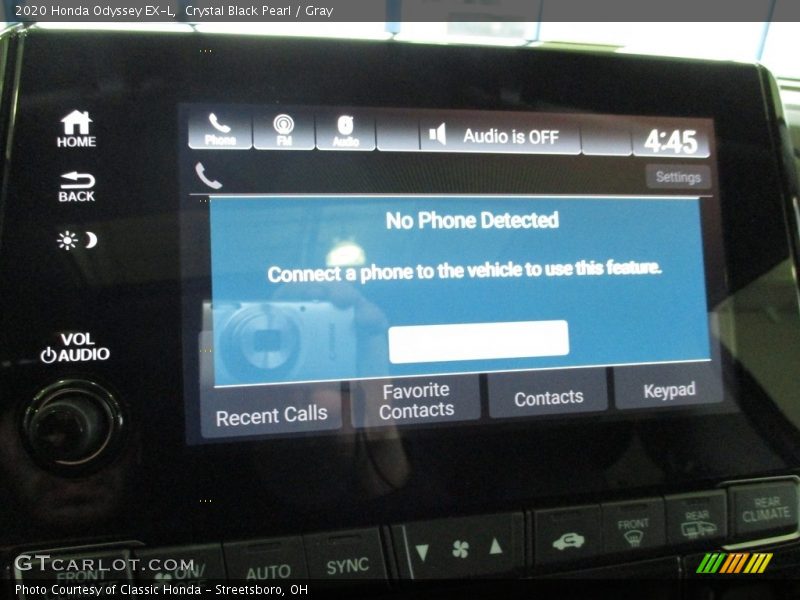 Crystal Black Pearl / Gray 2020 Honda Odyssey EX-L