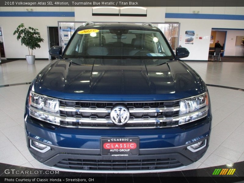 Tourmaline Blue Metallic / Titan Black 2018 Volkswagen Atlas SEL 4Motion