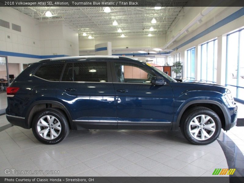 Tourmaline Blue Metallic / Titan Black 2018 Volkswagen Atlas SEL 4Motion