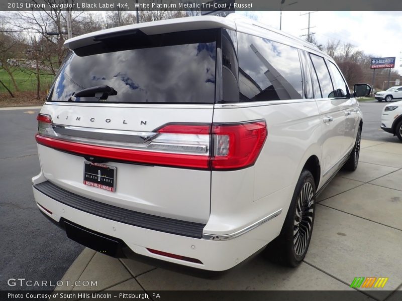 White Platinum Metallic Tri-Coat / Russet 2019 Lincoln Navigator L Black Label 4x4
