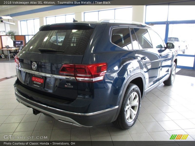 Tourmaline Blue Metallic / Titan Black 2018 Volkswagen Atlas SEL 4Motion