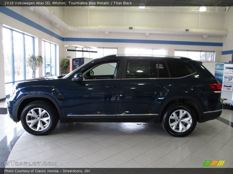 Tourmaline Blue Metallic / Titan Black 2018 Volkswagen Atlas SEL 4Motion