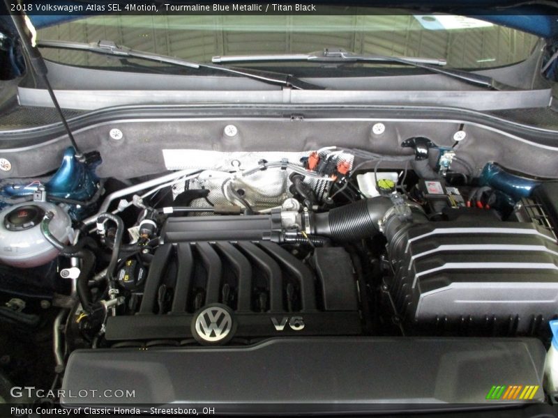 Tourmaline Blue Metallic / Titan Black 2018 Volkswagen Atlas SEL 4Motion