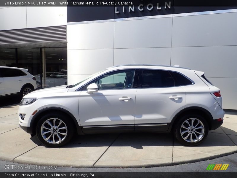 White Platinum Metallic Tri-Coat / Ganache 2016 Lincoln MKC Select AWD