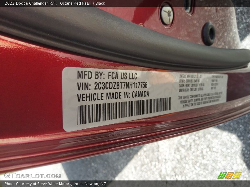 Octane Red Pearl / Black 2022 Dodge Challenger R/T
