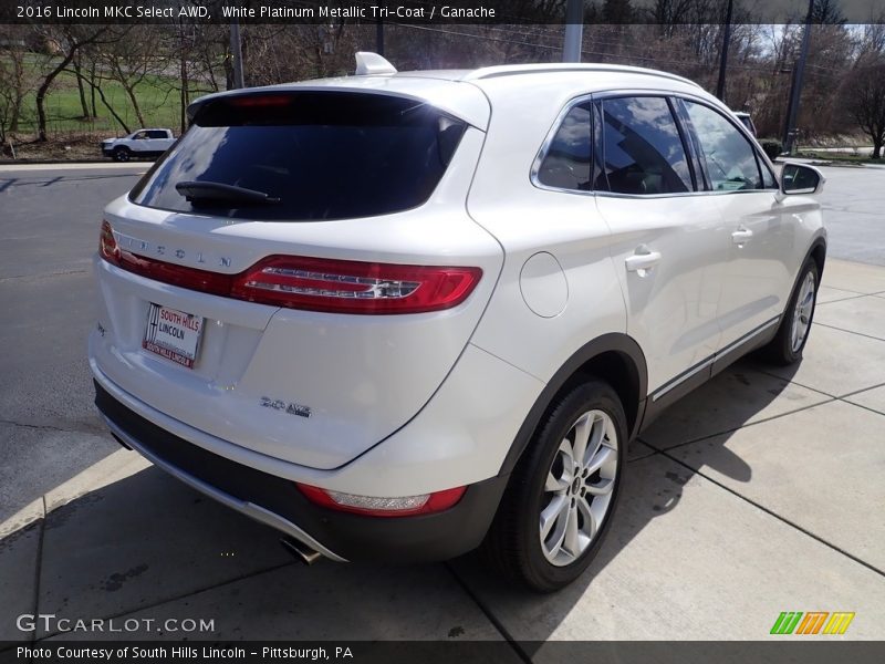 White Platinum Metallic Tri-Coat / Ganache 2016 Lincoln MKC Select AWD