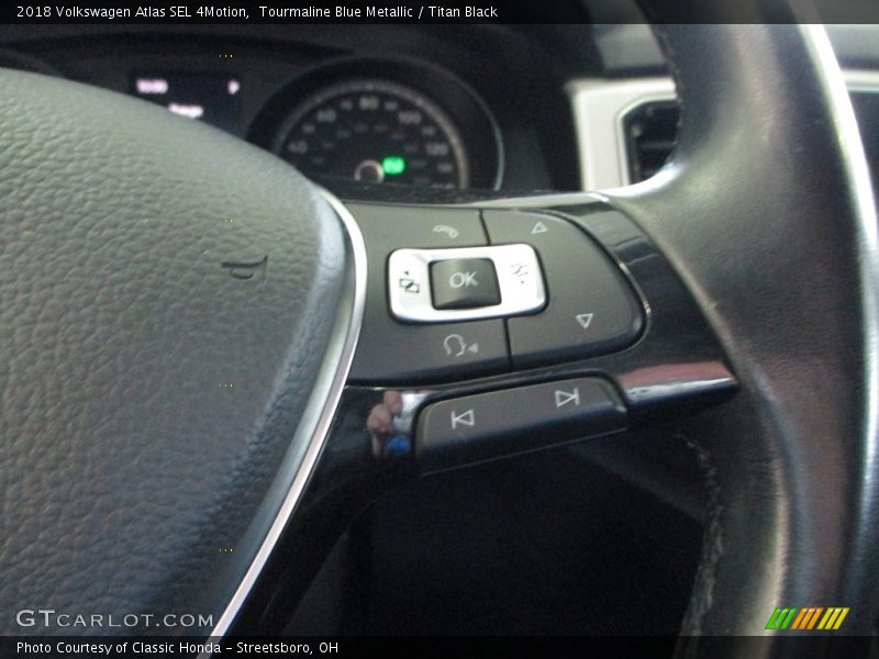 Tourmaline Blue Metallic / Titan Black 2018 Volkswagen Atlas SEL 4Motion