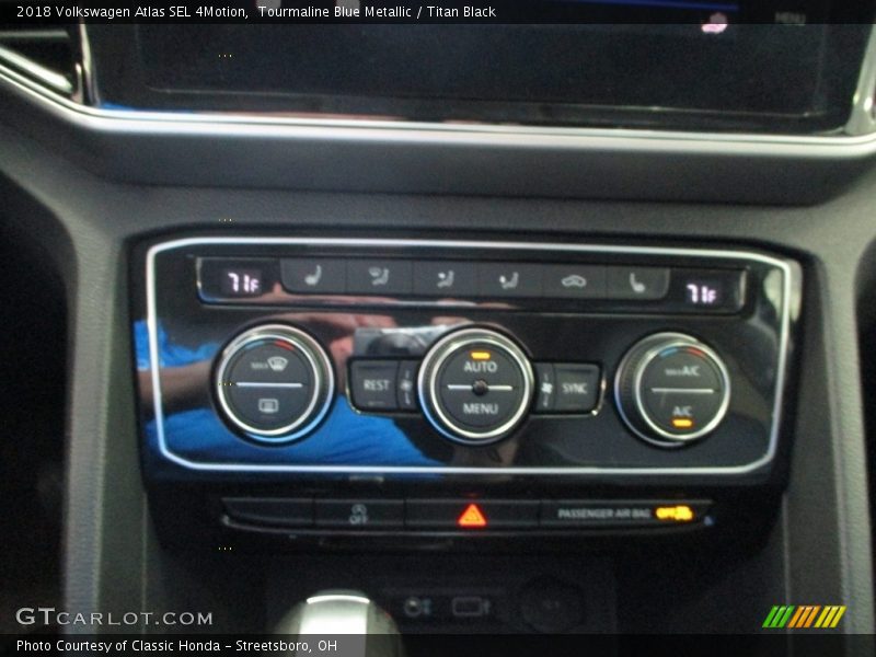 Tourmaline Blue Metallic / Titan Black 2018 Volkswagen Atlas SEL 4Motion