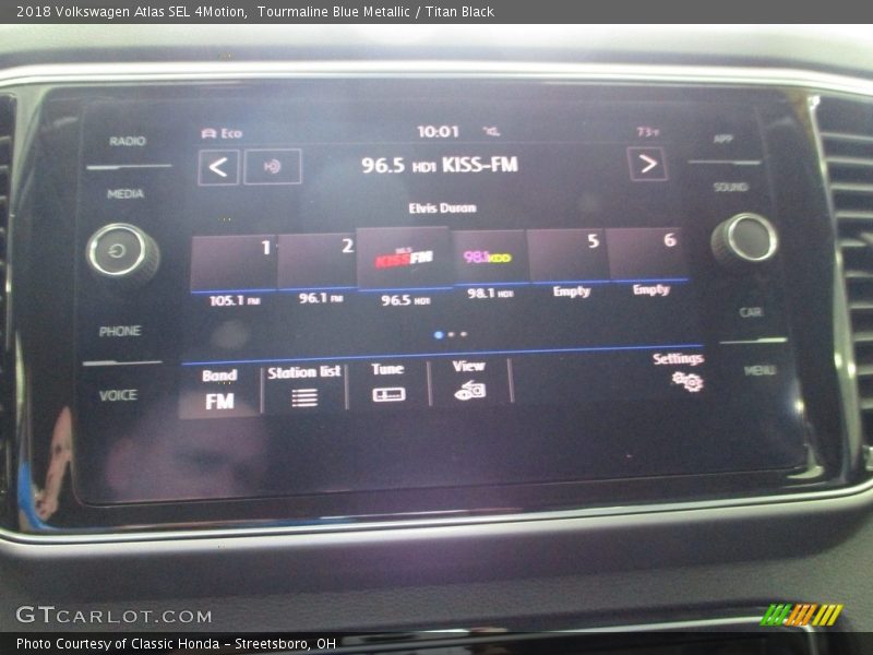 Tourmaline Blue Metallic / Titan Black 2018 Volkswagen Atlas SEL 4Motion