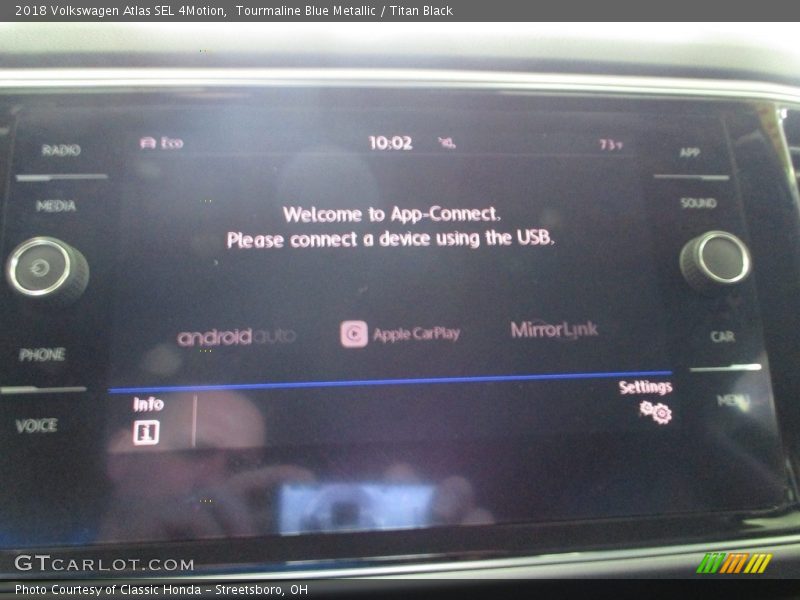 Tourmaline Blue Metallic / Titan Black 2018 Volkswagen Atlas SEL 4Motion