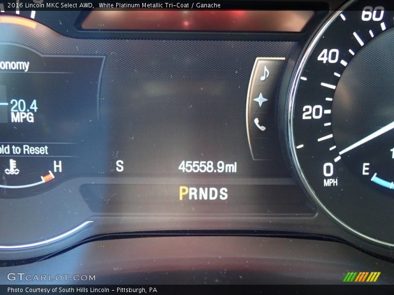 White Platinum Metallic Tri-Coat / Ganache 2016 Lincoln MKC Select AWD