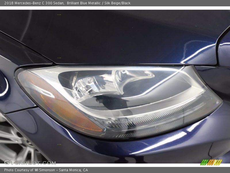 Brilliant Blue Metallic / Silk Beige/Black 2018 Mercedes-Benz C 300 Sedan
