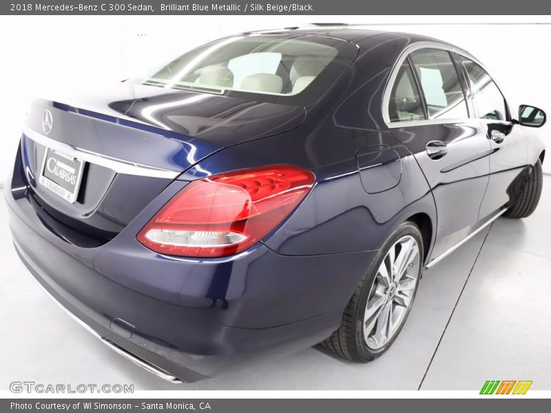 Brilliant Blue Metallic / Silk Beige/Black 2018 Mercedes-Benz C 300 Sedan