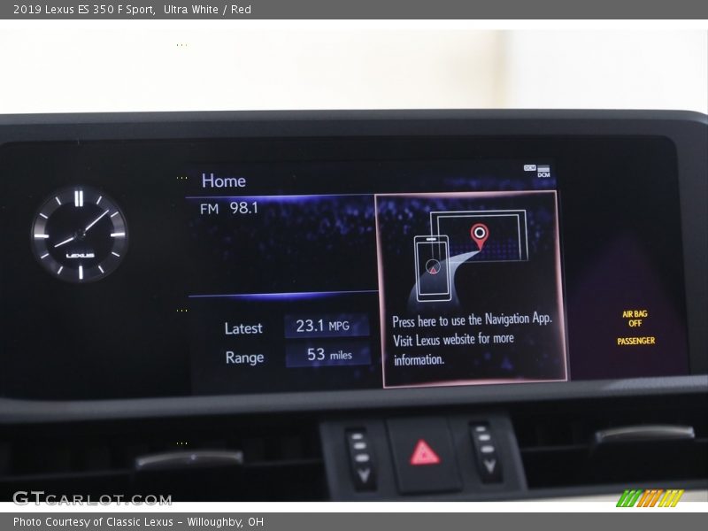 Ultra White / Red 2019 Lexus ES 350 F Sport