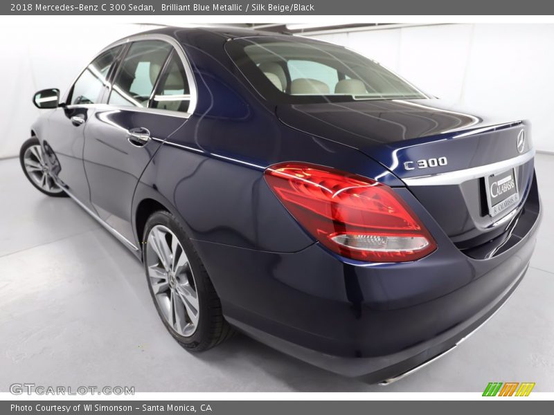 Brilliant Blue Metallic / Silk Beige/Black 2018 Mercedes-Benz C 300 Sedan