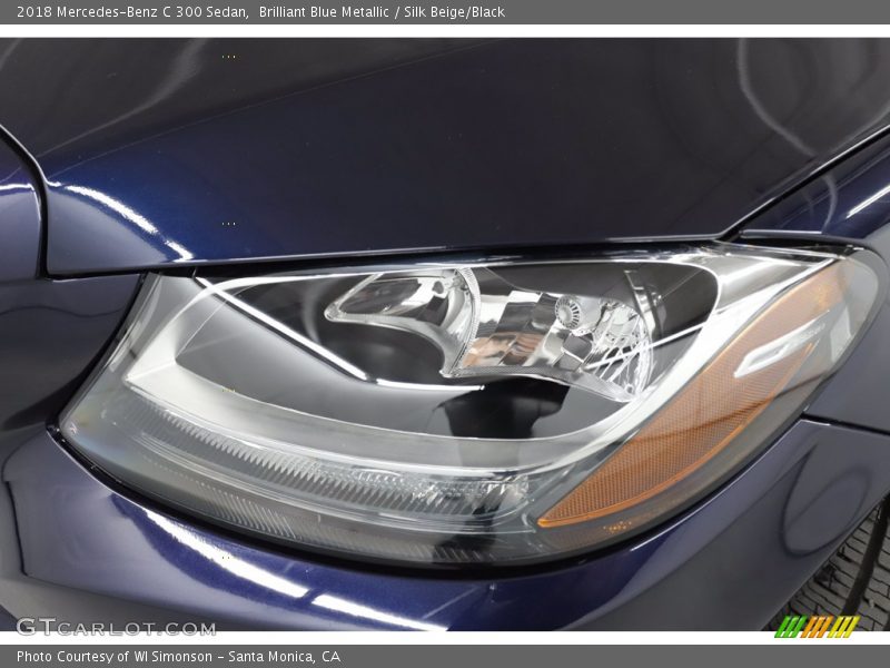 Brilliant Blue Metallic / Silk Beige/Black 2018 Mercedes-Benz C 300 Sedan